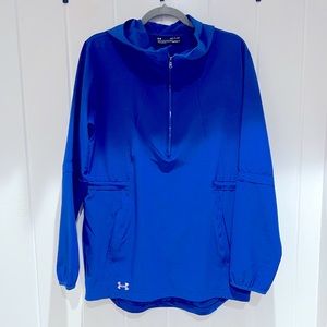Women’s light weight hooded 1/4 zip Under Armour Royal Blue